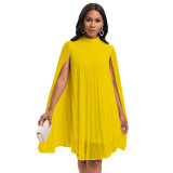 Women's Chic Fashion Chiffon Pullover Bat Sleeves Dress