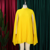 Women's Chic Fashion Chiffon Pullover Bat Sleeves Dress