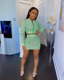 Digital Printed Stripe Long Sleeve Two-Piece Set