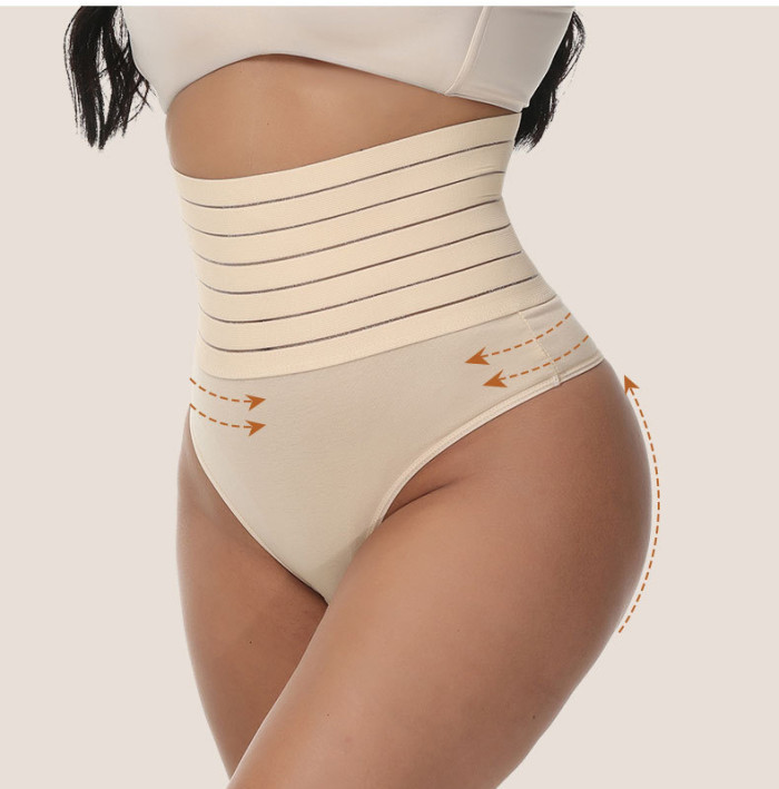 High-waisted Tummy Control Panties Women's Thong