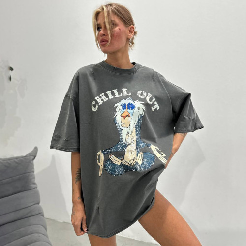 Fashionable Cartoon Printed T-shirt