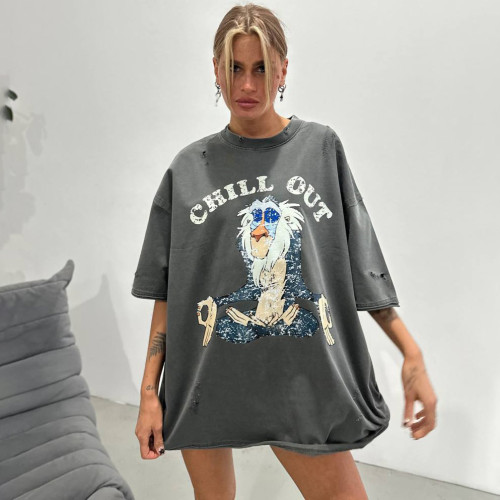 Fashionable Cartoon Printed T-shirt