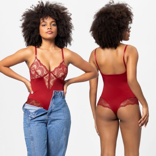 Women'S Straps Lace Patchwork Sexy One-Piece Bodysuit Female Sexy Basic Top