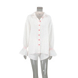 Cotton Sweet Loose Comfortable Long-sleeved Shorts Pajamas Set