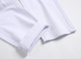 Personalized Men's White Motorcycle Jeans