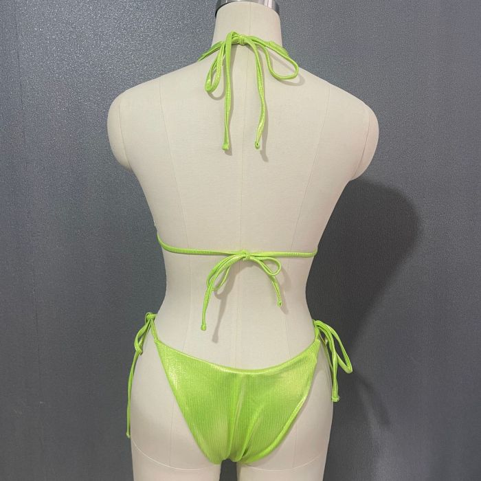Women Thong Bathing Suit Sexy Bikinis Sets Lace Up Brazilian Biquini Beachwear