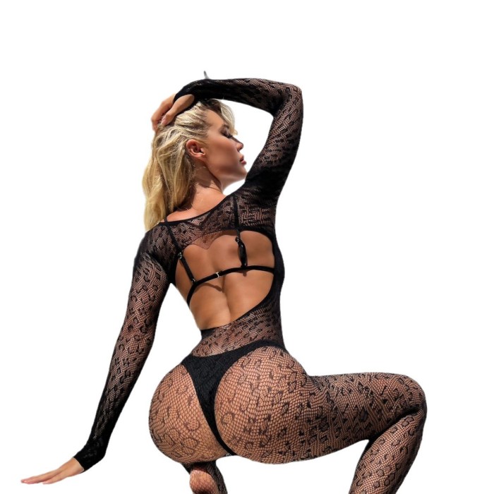 Women Leopard Print Style Sexy Bodystocking