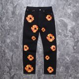 Water-washed Embroidered Denim Set for Men and Women