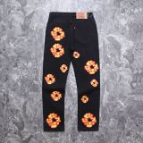 Water-washed Embroidered Denim Set for Men and Women