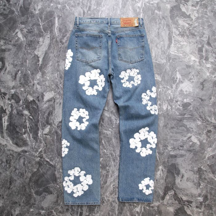 Water-washed Embroidered Denim Set for Men and Women