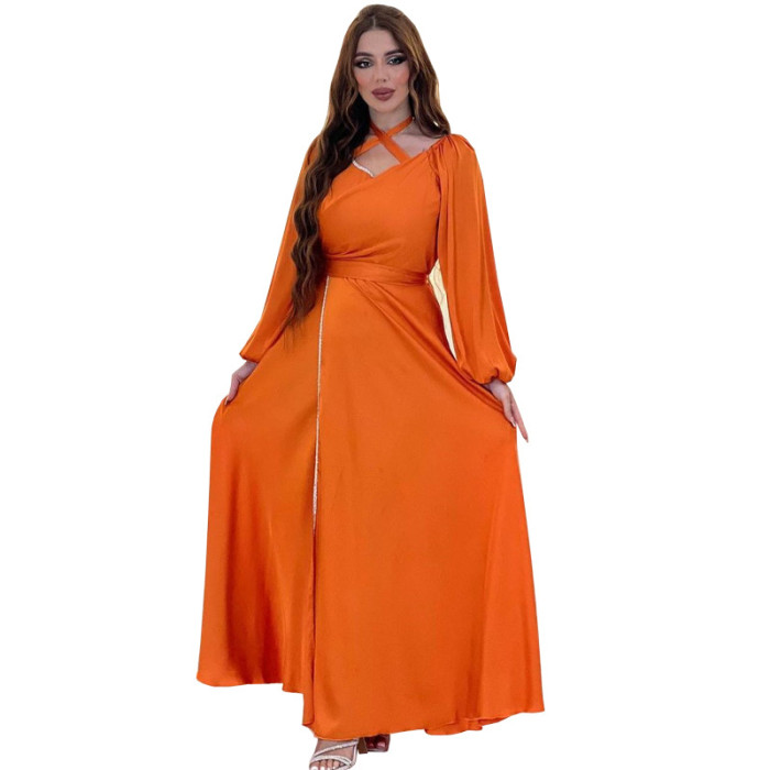 Middle Eastern Embellished Muslim Robe Evening Gown