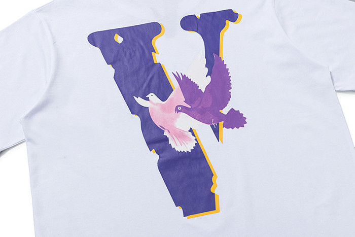 Great V Flying Pigeon Printed Short Sleeve T-shirt