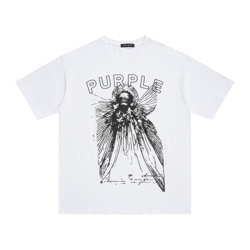 Ink-Splattered Angel Print Loose Short-Sleeve T-shirt
