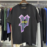 Relaxed Fit Purple Alphabet Print T-shir