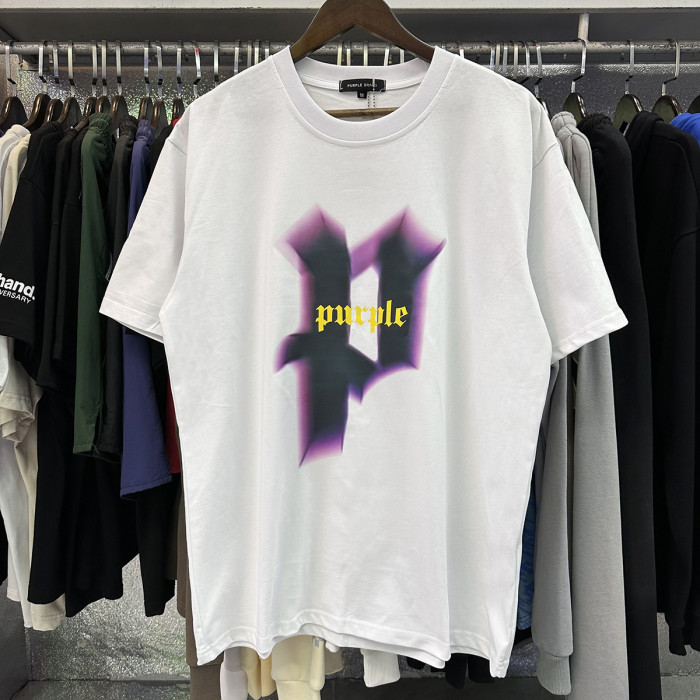 Relaxed Fit Purple Alphabet Print T-shir