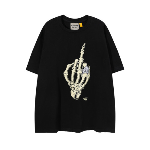 Skeleton Hand Bone Print Casual Round Neck Short Sleeve T-shirt