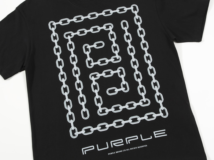 Personality Iron Chain Printed Short Sleeve T-shirt