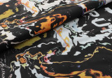 Abstract pattern printed pure cotton short-sleeve T-shirt
