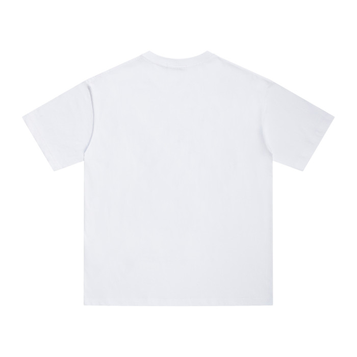 Ink-splattered Alphabet Print Loose Short Sleeve T-shirt