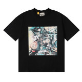 Chaotic Mechanical Print Loose short Sleeve T-shirt
