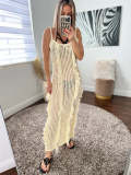 Chic Sun Protection Cover-Up Beach Maxi Skirt & Knit Dress