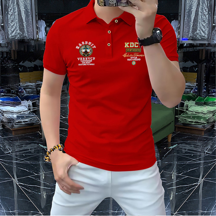 Personalized Badge Men's Embroidered Short Sleeve Polo Shirt