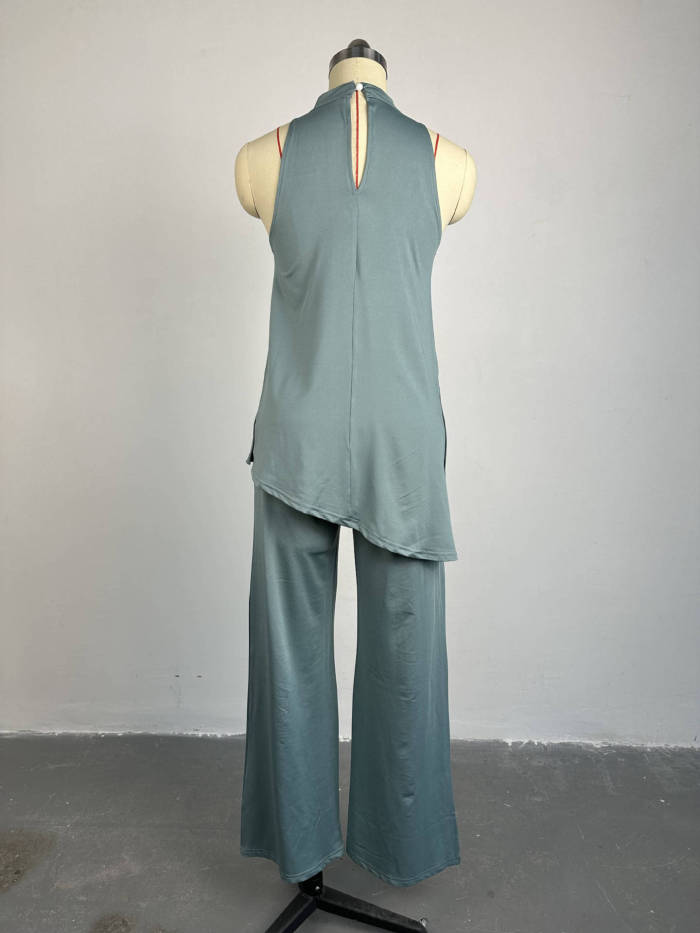 Off-shoulder Sleeveless Camisole Wide-leg Pants Casual Suit