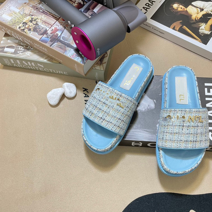 Knitted Embroidered One-Of-A-Kind Slippers