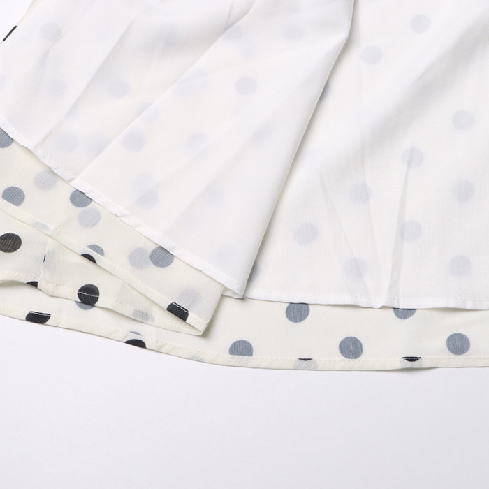 Elegant Ruffled Collar Bubble Sleeve Top + High-Waisted Slit Midi Skirt
