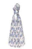 Chic off-shoulder organza Maxi Dress