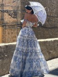 Ethereal Organza Long Formal Evening Dress
