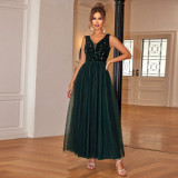 Mesh Splice Sway Midi Dress