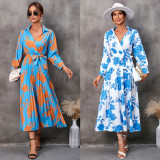 Captivating Floral Midi Dress with Long Sleeves