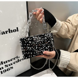 Elegant One-Shoulder Crossbody Women's Purse Luxurious Chain Evening Bag