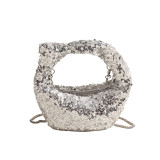 Unique Glittering Evening Clutch Trendy Crossbody Bag