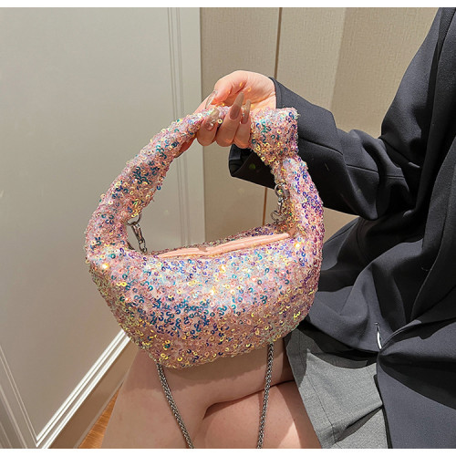 Unique Glittering Evening Clutch Trendy Crossbody Bag