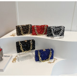 Elegant One-Shoulder Crossbody Women's Purse Luxurious Chain Evening Bag