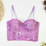 Unique Backless Halter Fishbone Camisole For women's Bra