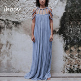 Colorful Drawstring Casual Dress by ihoov