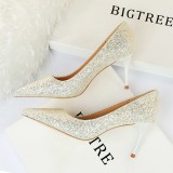 Radiant Pointed-toe Glitzy Heels