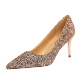 Radiant Pointed-toe Glitzy Heels