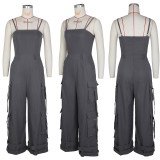 Chic Cargo Jumpsuit with Bustier Top