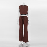 Summer Comfort Elegant Linen Sleeveless Outfit Two-Piece