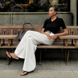 High-Waisted Straight-Leg Relaxed Linen Pants