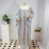 IHOOV Elegant Muslim Abaya Dress for Women