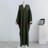 IHOOV Plus Size Loose Abaya Cardigan for Middle Eastern Women