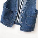 Ihoov Denim Cropped Vest