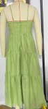 IHOOV Backless Tie-Up Design Sleeveless Patchwork Camisole Maxi Dress