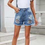 IHOOV Exclusive Fringe Ripped Denim Hotpants