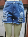 IHOOV Exclusive Fringe Ripped Denim Hotpants